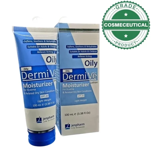 Moisturizer for Dry Skin - DermiVe Oily Lotion SPF 20 for Eczema Relief - Image 2
