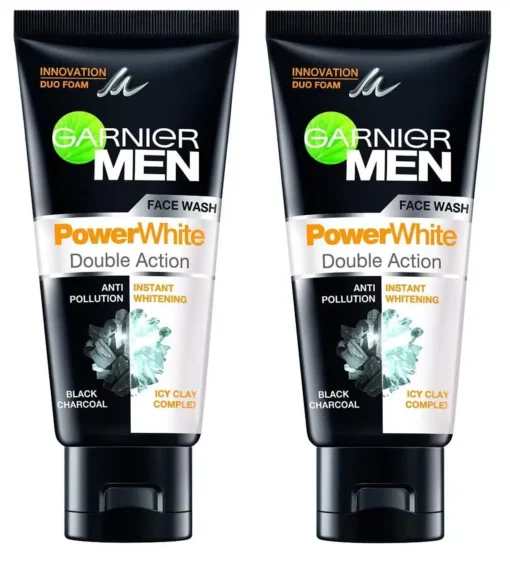 GARNIER MEN POWER WHITE DOUBLE ACTION FACE WASH 50ml - Image 2