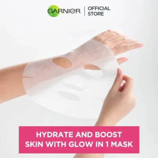 GARNIER SKIN ACTIVE HYDRA BOMB SAKURA TISSUE FACE MASK,HYDRATING AND GLOW BOOSTING 28g - Image 2