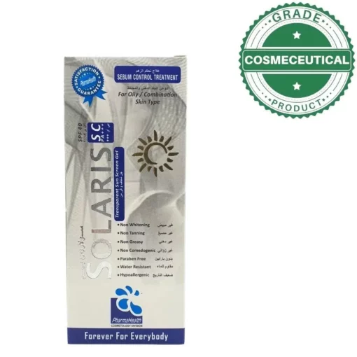 SOLARIS SPF 40 SEBUM CONTROL PA+++ TRANSPARENT SUN SCREEN GEL 45ml - Image 2