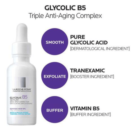 LA ROCHE-POSAY B5 GLYCOLIC ACID SERUM 30ml - Image 2