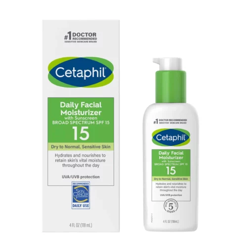 CETAPHIL DAILY FACIAL MOISTURIZER SPF 15 FOR DRY TO NORMAL SENSITIVE SKIN 118ML