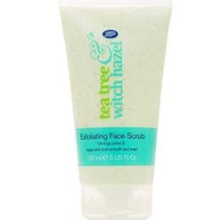BOOTS 50ML TEA TREE WITCH HAZEL EXFOLIATING FACE SCRUB