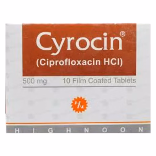 Cyrocin Tablets 500Mg (1 Box = 1 Strip)(1 Strip = 10 Tablets)