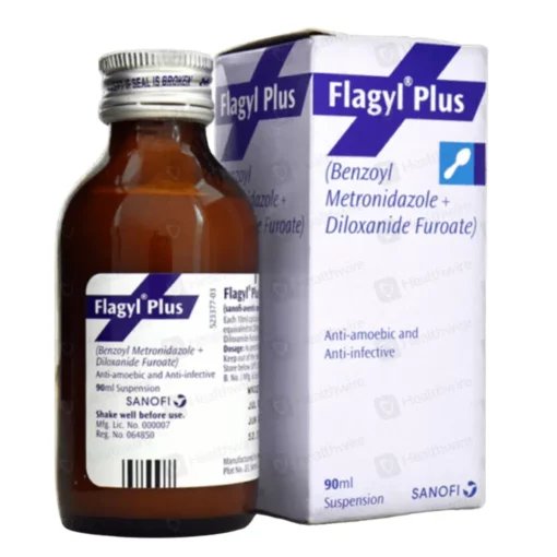 Flagyl Plus 90ml Suspension (Diloxanide Furoate/Metronidazole) - Sanofi-Aventis | stg-httpsdermapk-staging.kinsta.cloud - Image 2