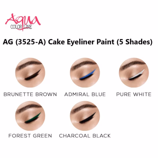 Aqua Color Line Cake Eyeliner - green
