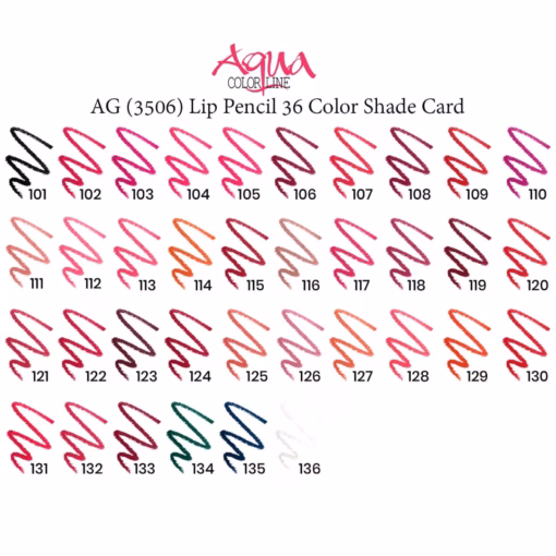 Aqua Color Line Lip and Eye Pencil - Thin Shade 133