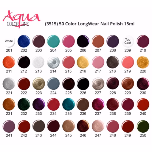 aqua color line nail polish