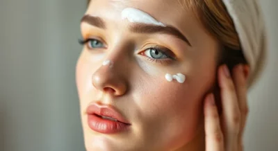 A Woman With Cream On Her Face
